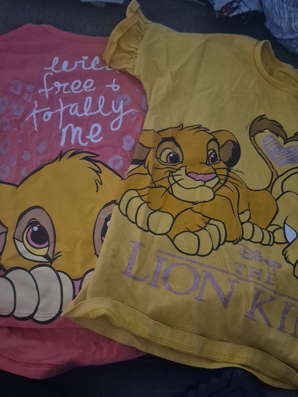 Disney Yellow & Coral Lion King Graphic Tee Set